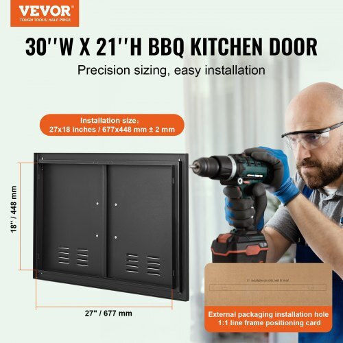 BBQ Door Vevor 762x533 mm Double Outdoor Kitchen Smmbscjmhs30rl2l0v0