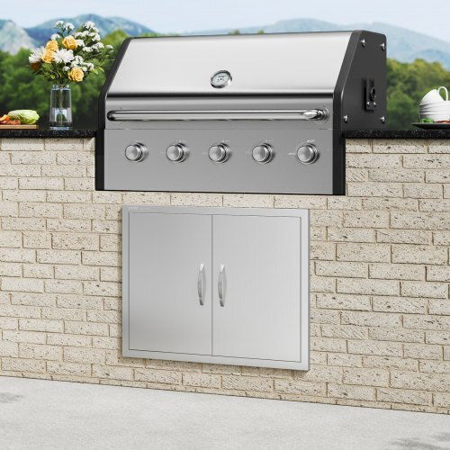 Πόρτα Bbq Vevor 787x609 Mm Ανοξείδωτη Διπλή Εξωτερική Κουζίνα Smmbscjmys31ipp30v0