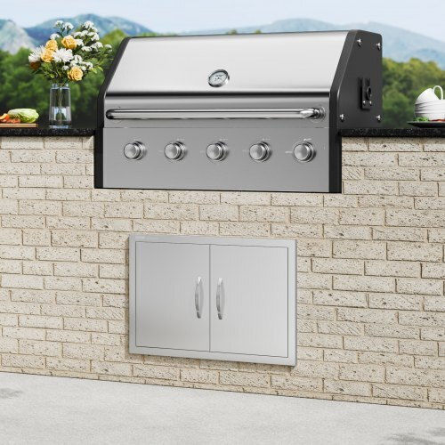 Πόρτα Bbq Vevor 711x482 Mm Ανοξείδωτη Διπλή Εξωτερική Πόρτα Κουζίνας Smmbscjmys28mxg56v0