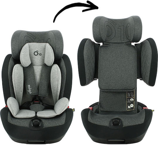 Nado O10 Scaun Auto pentru Copii cu Isofix Black Stone 9-36 kg