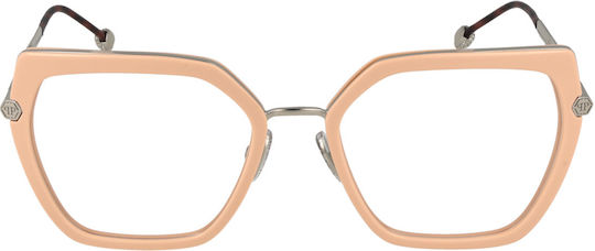 Philipp Plein Metal Eyeglass Frame Pink VPP036S 0579