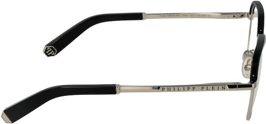 Philipp Plein Damen Metallisches Brillengestell Schwarz VPP017M 0579
