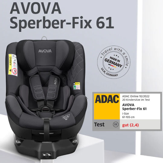 Avova Sperber-fix 61 Καθισματάκι Αυτοκινήτου με Isofix Maple Red