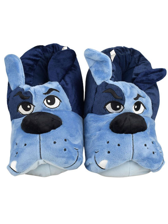 Yfantidis Animal Men's Slippers Blue