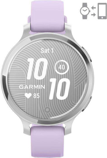 Garmin Lily 2 Алуминий Водоустойчив Смартчасовник с Пулсомер (Silver/Jasmine Purple)