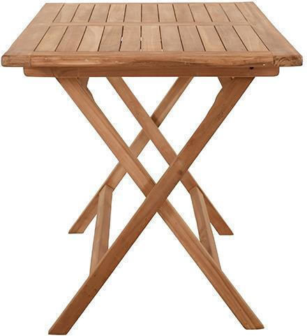 Masă Pentru Spații Exterioare Mici Din Teak Pliabil Winston Natural 70x70x75cm
