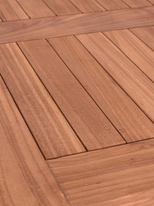 Sitting Room Table for Small Outdoor Spaces from Teak Foldable Winston Natural 80x80x75cm