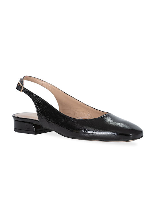 Mourtzi Leather Slingback Ballerinas Black