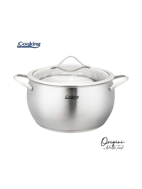 Heinner Nicolai Tand Deep Stainless Steel Pot 6lt / 24cm