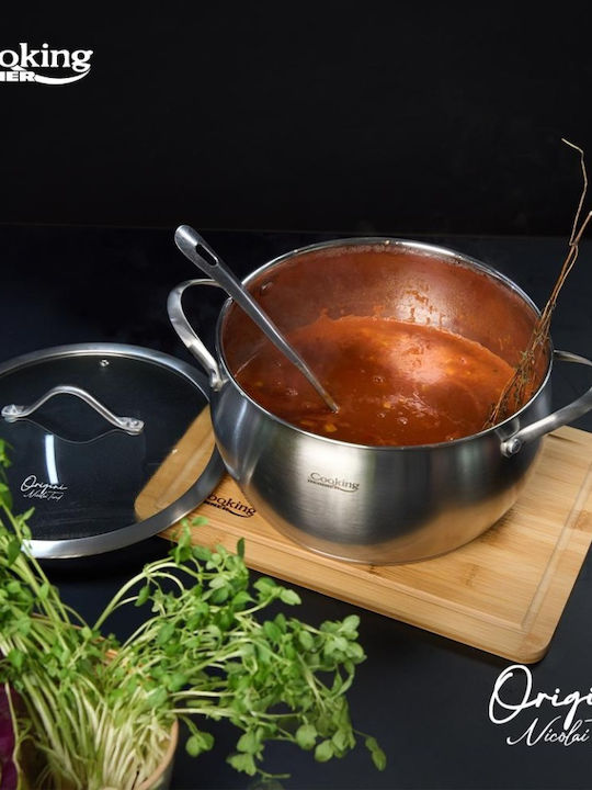 Heinner Nicolai Tand Deep Stainless Steel Pot 6lt / 24cm