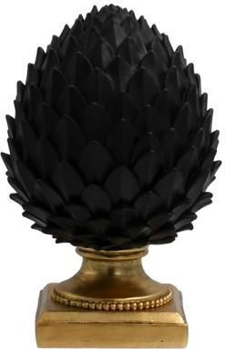 Dekorative Tischplatte Polyresin Fylliana Ananas Schwarz-Gold Farbe 11x17cm Dekorative Tischplatte Polyresin Fylliana Ananas Schwarz-Gold Farbe 11x17cm