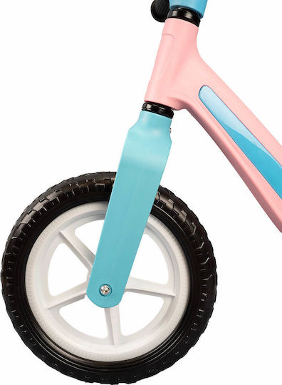 Bicicletă de echilibru pentru copii Action One cu lumini și muzică, 12 inch, roz