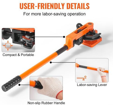 Îndoitore manuală de țevi Vevor 3/8" 1" 7 matrițe cupru și aluminiu Sdwgjcsgy7381k20rv0