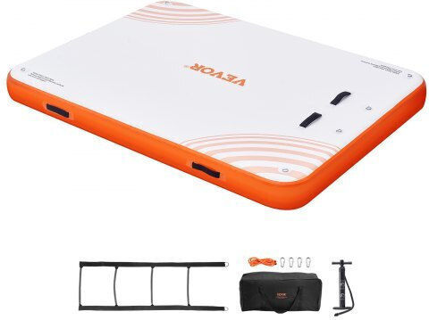 Vevor Vevor Inflatable Floating Dock White with Ladder & Carrying Bag