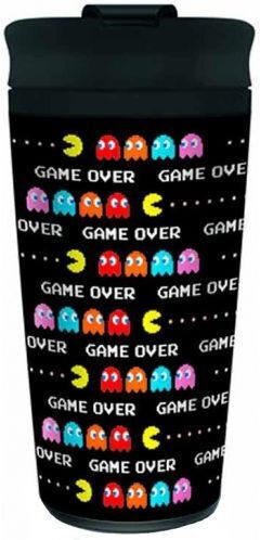 Pac-man Game Over Metal Travel Mug 450ml Mtm26241 Pyramid