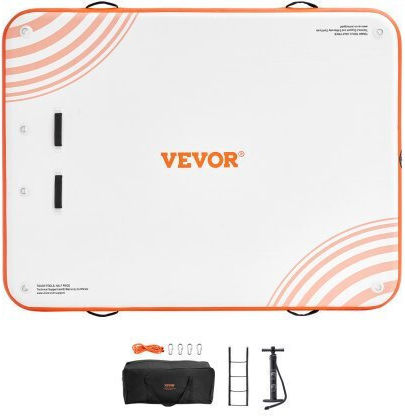Vevor Vevor Inflatable Floating Dock White with Ladder & Carrying Bag