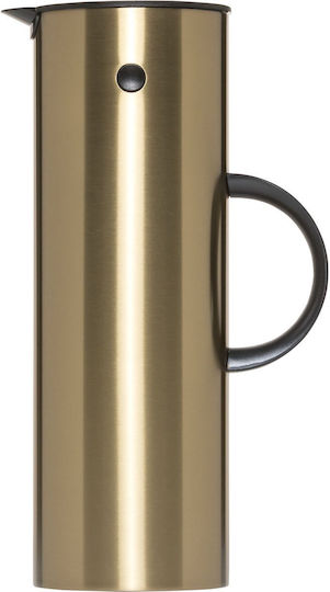 Stelton EM77 Thermos Bottle Jug Stainless Steel BPA Free 1L Brushed Brass