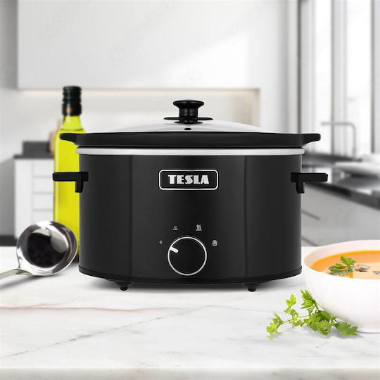 Tesla SlowCook S350 Бавно Готвещ Уред 200W с Капацитет 3.5л Черен