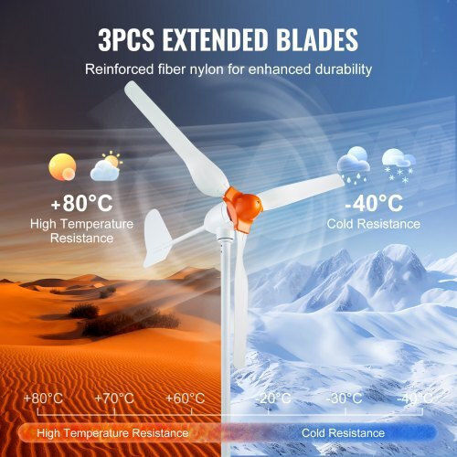 Vevor 800w 12v 3-Blade Wind Turbine Generator & Mppt Controller Fssflwlfdj10wov8nv9