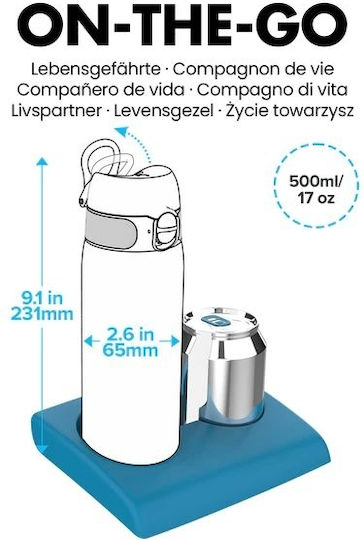 Ion8 Leak Proof Steel Water Bottle Flasche Thermosflasche Rostfreier Stahl BPA Frei 320ml Veraman mit Mundstück