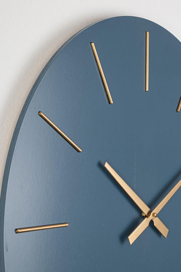 Ceas de Perete Bizzotto Timeline MDF Albastru Ø60x5 Ceas de Perete Bizzotto Timeline MDF Albastru Ø60x5