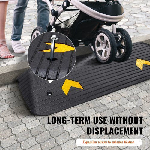 Vevor Upgraded Rubber Ramp 1.5" Anti-Slip for Carts & Scooters Xblypdgb1433xbge1v0