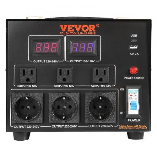Transformator de tensiune Vevor 5000W pentru sarcini grele, certificat CE Dyzhq110v230vqlpqv2