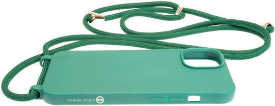 Mobile Origin Back Cover Silicon cu Curea Verde (iPhone 14)