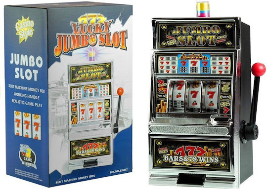 Αξεσουάρ Πάρτυ Big Slot Machine Casino With Sounds Money Bank