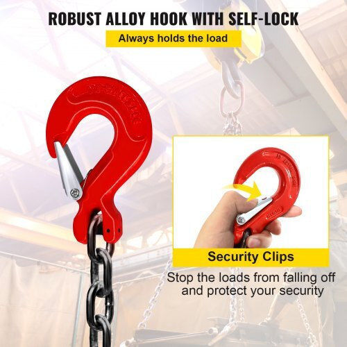 Vevor Lifting Chain 10ft 5/16" 5 Ton 4 Hooks 3msglt00000000001v0