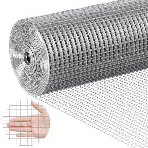 Vevor Draht für Gartenzaun Verzinkt 1.27x91.44cm 1Stück Silver