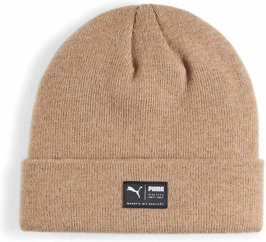 Archive Beanie Unisex Σκούφος Πλεκτός σε Καφέ χρώμα