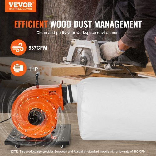 Vevor Staubsammler 1 PS 460 CFM Beutel 21 Gallonen JCQ1HPLSDTBD6SWIQV2