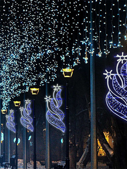 Aca Christmas Light Tube 180x80cm Bethlehem Stars