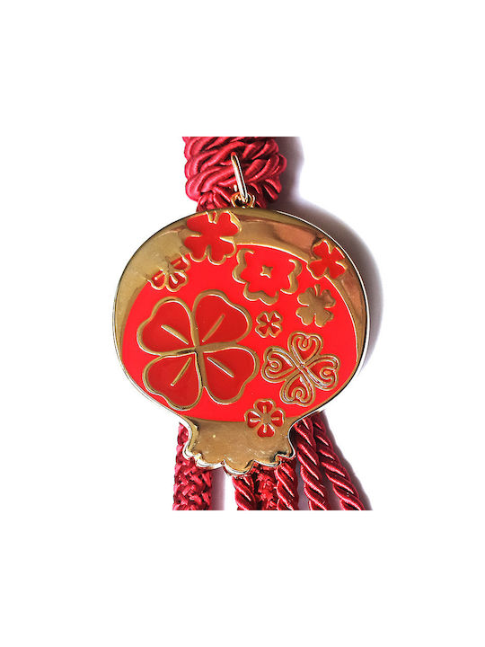 Li-LO Suspendata Amulet Rodie Burgundy din Metal 5.5x24.5cm 1buc