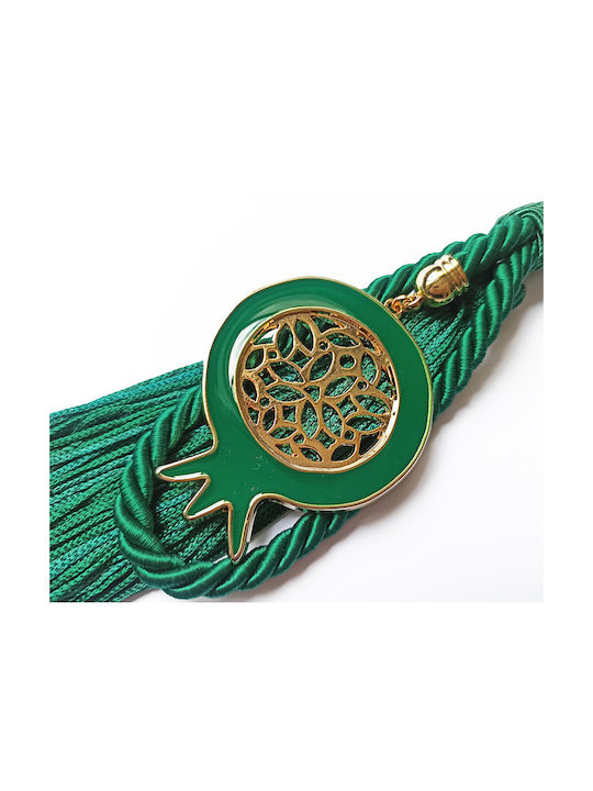 Li-LO Suspendata Amulet Rodie Verde din Metal 26cm 1buc
