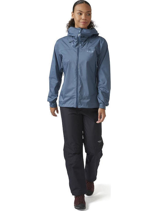 Downpour Women's Short Lifestyle Jacket Waterproof for Winter Orion Blue