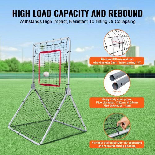 Vevor Baseball Softball Rebound Net 3.5 X 6 Ft 5 Adjustable Angles Bqhdwdyxwjdkp6fd7v0