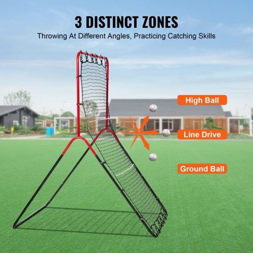 Vevor Baseball & Softball Rebound Net 3x4.5 Ft 3-in-1 Trainer
