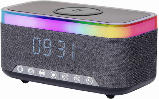 Gembird Ceas Digital de Masă cu Alarmă, Radio și Încărcare Wireless Negru DAC-SPKBT-QC15-BK Gembird Ceas Digital de Masă cu Alarmă, Radio și Încărcare Wireless Negru DAC-SPKBT-QC15-BK