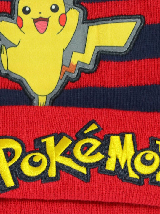 Pokémon Детска Шапка Плетено Червен
