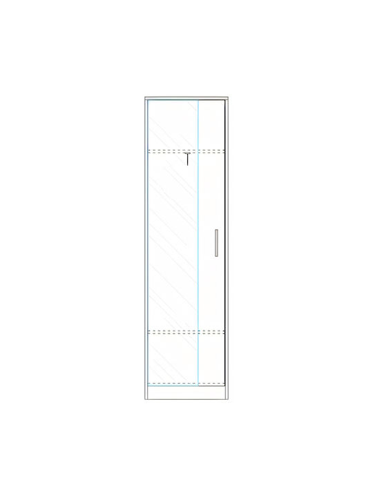 Single Door Wardrobe Natural 40x60x60cm