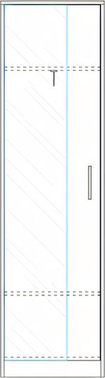 Kine Μονόφυλλη Ντουλάπα 60x40x180cm Φυσικό Kine Μονόφυλλη Ντουλάπα 60x40x180cm Φυσικό