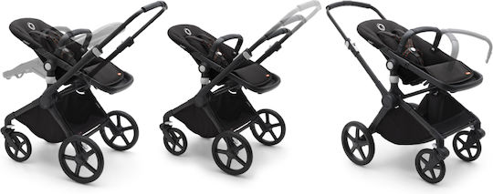 Bugaboo Fox Cub Ρυθμιζόμενο Καρότσι 2 σε 1 Kατάλληλο για Nεογέννητο Black/Midnight Black 9.6kg
