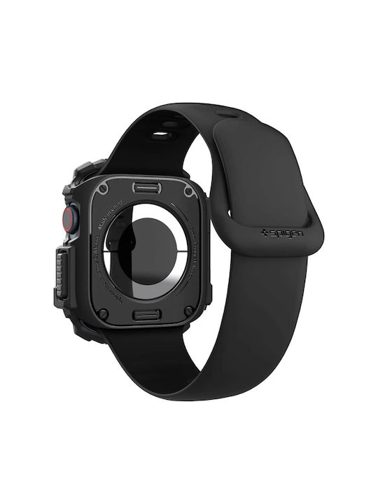 Spigen Rugged Armor Carcasă de Silicon în culoarea Negru pentru Apple Watch 10 (46 mm)