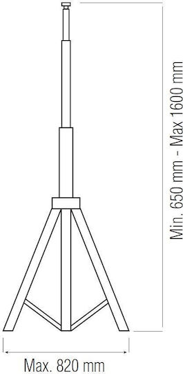 Verstellbare Stativlampe Projektor Horoz Stativ Einfach Max 1,6m