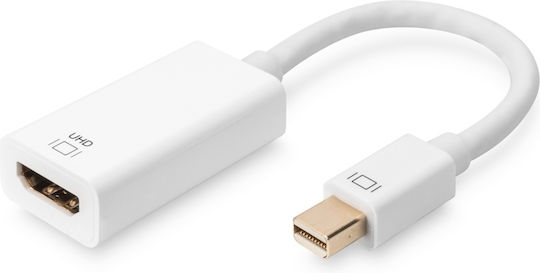 Digitus Μετατροπέας mini DisplayPort / HDMI male σε mini DisplayPort / HDMI female 1τμχ AK-340416-002-W
