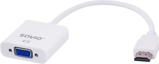 Savio Μετατροπέας HDMI male σε VGA female Λευκό 1τμχ CL-27/B