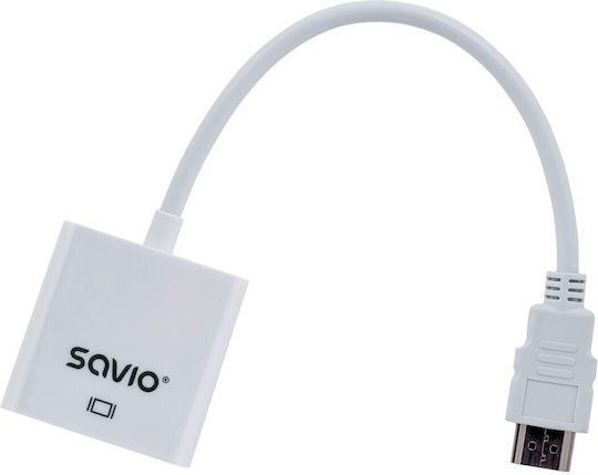 Savio Μετατροπέας HDMI male σε VGA female Λευκό 1τμχ CL-27/B