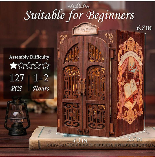 Cutebee Wooden Construction Toy Bookstore for Children 14+ years old+ Years